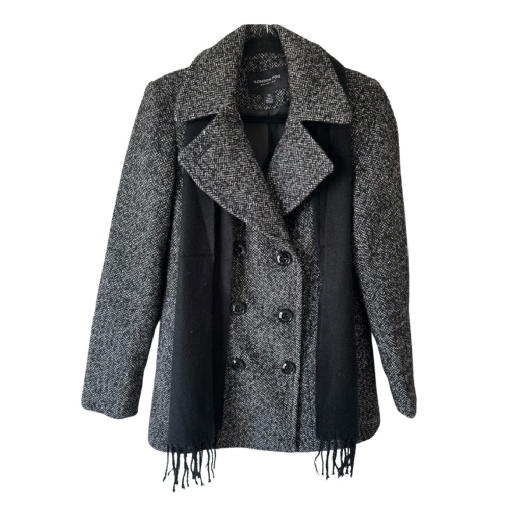 🎀 Stylish & Cozy Women’s Double-Breasted Peacoat w/ Scarf 🎀 - Picture 9 of 9